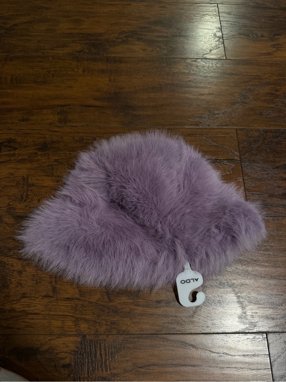 ALDO Lavender Faux Fur Bucket Hat